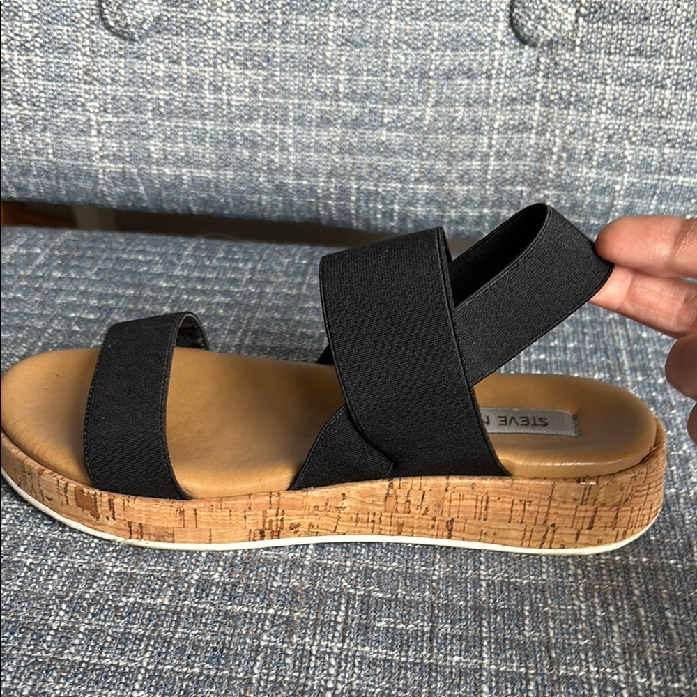 Steve Madden Black Platform Sandals